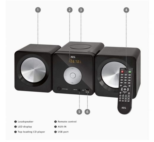 سینما خانواده (موزیک سنتر) AEG  مدل MC 4463 ????پخش کننده CD /